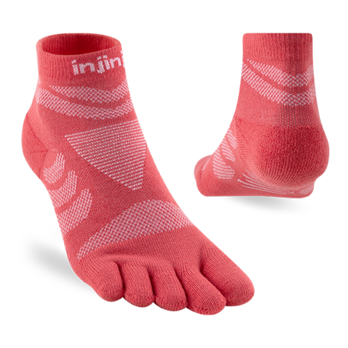 Injinji Womens Ultra Run Mini-Crew Coolmax Coral