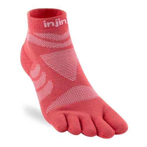 Injinji Womens Ultra Run Mini-Crew Coolmax Coral