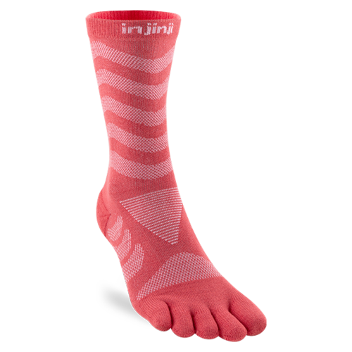 Injinji Womens Ultra Run Crew Coolmax Coral