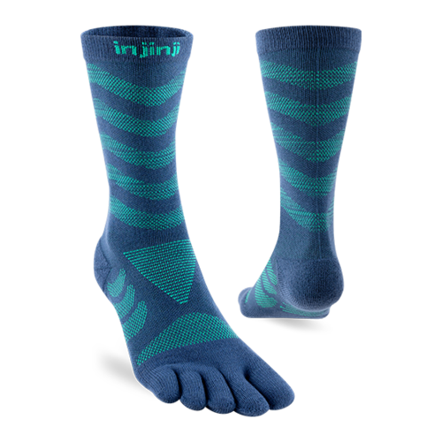 Injinji Womens Ultra Run Crew Coolmax Poseidon Injinji Womens Ultra Run Crew Coolmax Poseidon