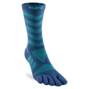 Injinji Womens Ultra Run Crew Coolmax Poseidon