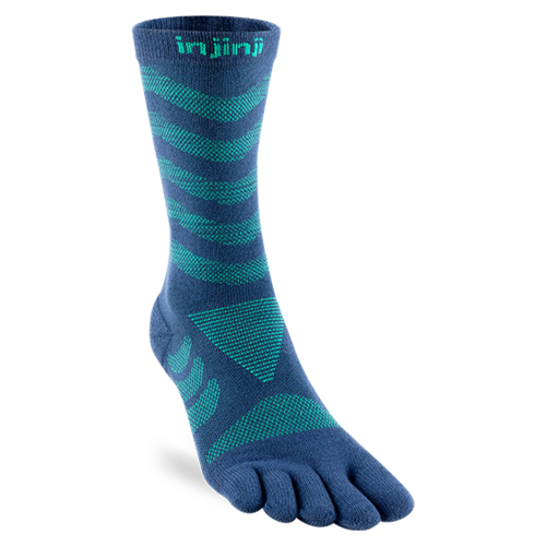 Injinji Womens Ultra Run Crew Coolmax Poseidon Injinji Womens Ultra Run Crew Coolmax Poseidon