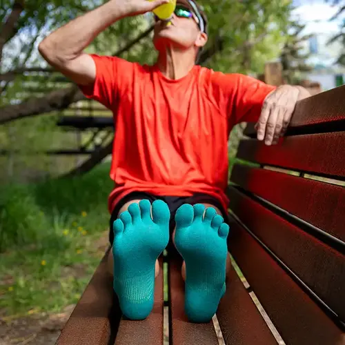 Injinji Run Lightweight No-Show Coolmax Atlantis