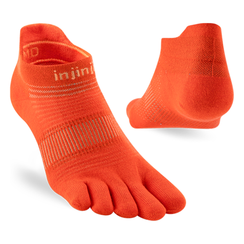 Injinji Run Lightweight No-Show Coolmax Flame