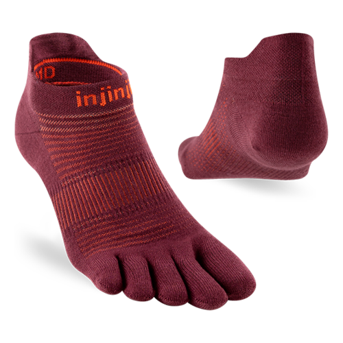 Injinji Run Lightweight No-Show Coolmax Mahogany