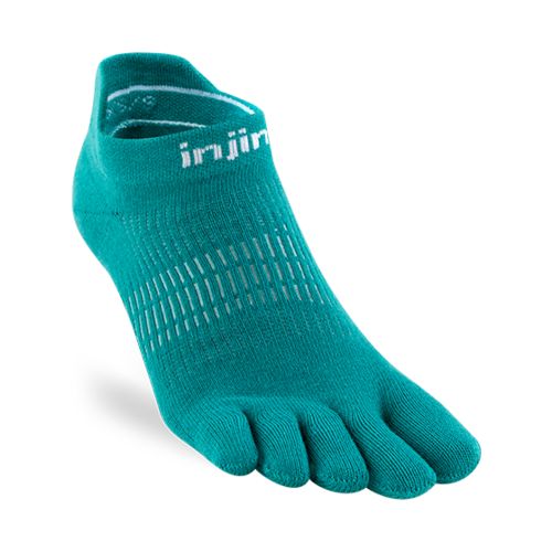Injinji Womens Run Lightweight No-Show Coolmax Atlantis