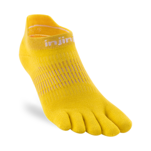 Injinji Womens Run Lightweight No-Show Coolmax Lemon
