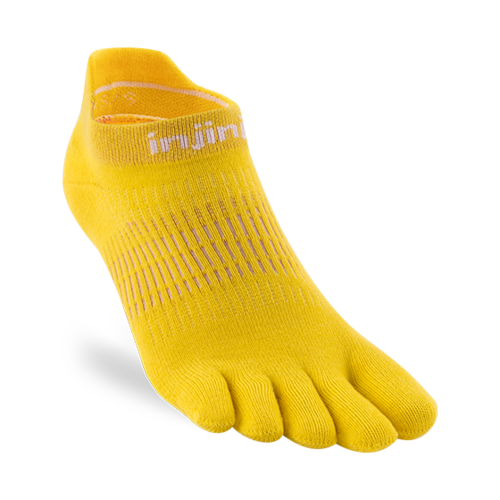 Injinji Womens Run Lightweight No-Show Coolmax Lemon