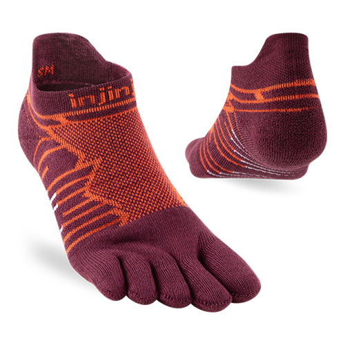 Injinji Ultra Run No-Show Coolmax Mahogany
