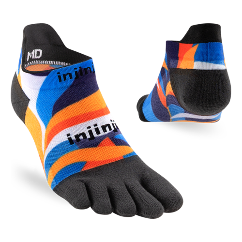Injinji Spectrum Run Lightweight No-Show Coolmax Floral Botanic