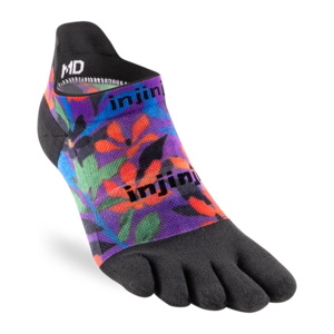 Injinji Spectrum Run Lightweight No-Show Coolmax Floral Tropical