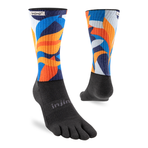 Injinji Spectrum Trail Midweight Crew Coolmax Floral Botanic