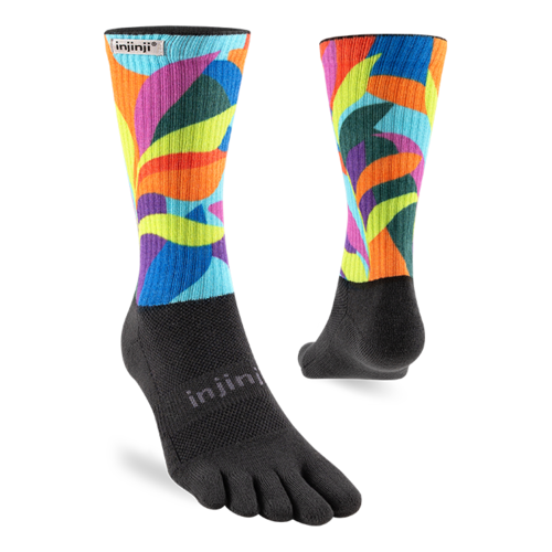 Injinji Spectrum Trail Midweight Crew Coolmax Floral Verdure