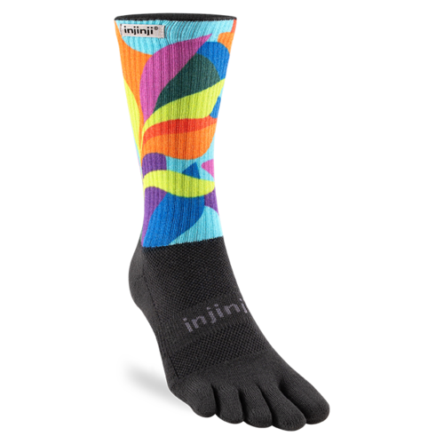 Injinji Spectrum Trail Midweight Crew Coolmax Floral Verdure
