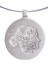 Round profile-pendant with fingerprint