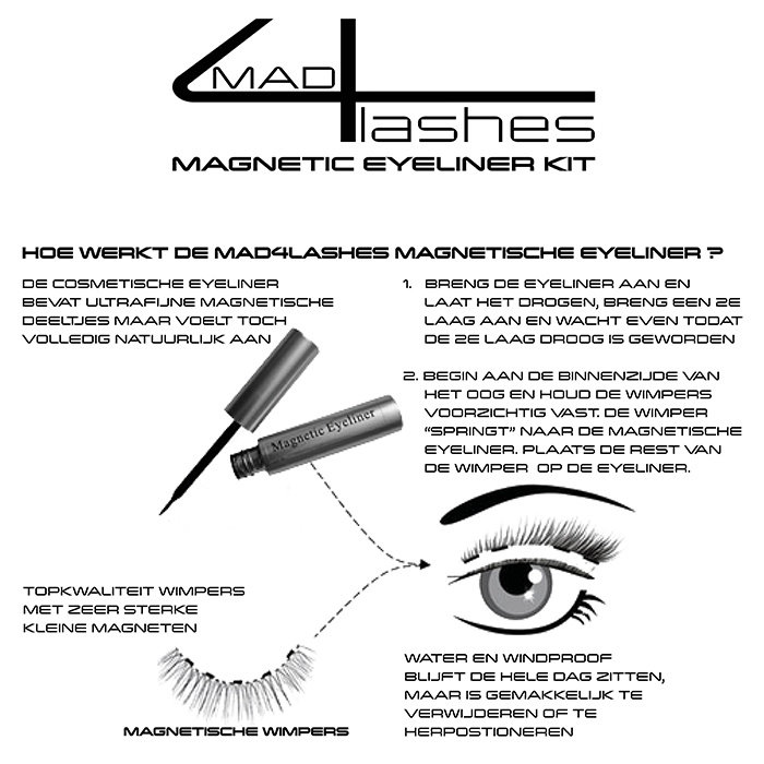 mad4lashes magnetic eyeliner kit - Shapes ML 059 -  062 - 072 - 088 - 110  -S02