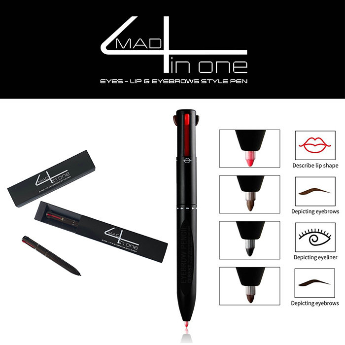 mad4 in one Eyes - lips & eyebrows style pen - made4beauty.nl