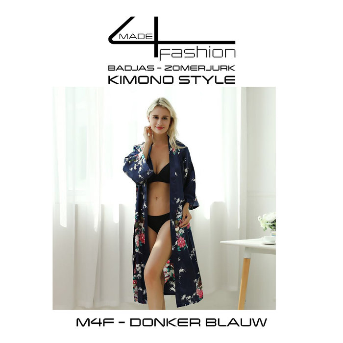 Made4fashion Sommerkleid im Kimono-Stil - Grün- und Blautöne