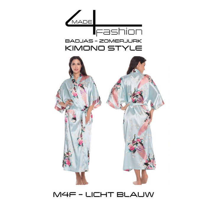 Made4fashion Summer dress Kimono style - Green and Blue Tones