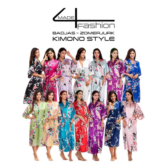 Made4fashion Zomerjurk Kimono style - Roze en Paars Tinten