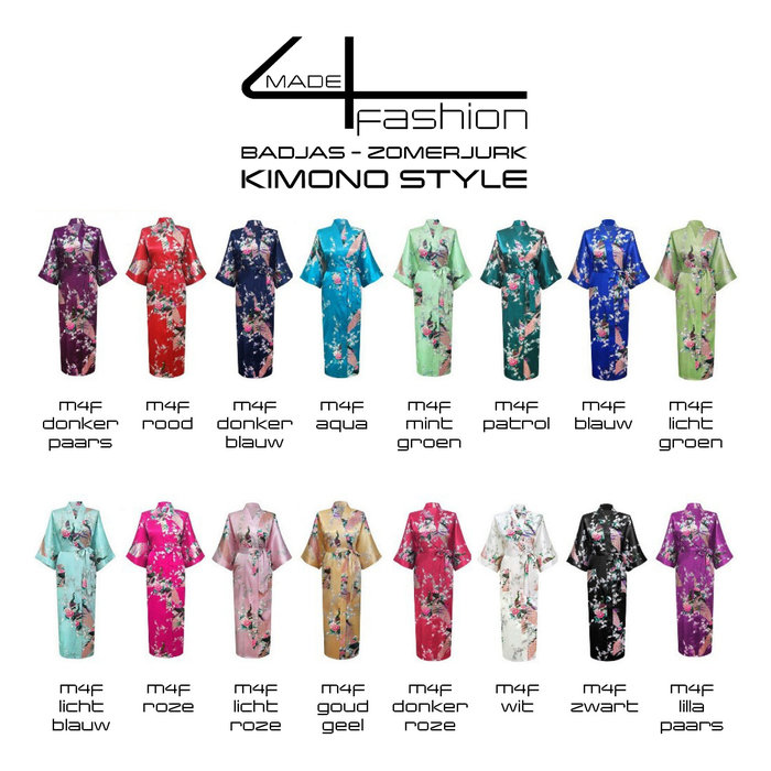 Made4fashion Sommerkleid im Kimono-Stil - Pink und Lila Töne
