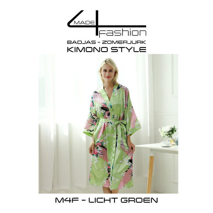 Made4fashion Summer dress Kimono style - Green and Blue Tones