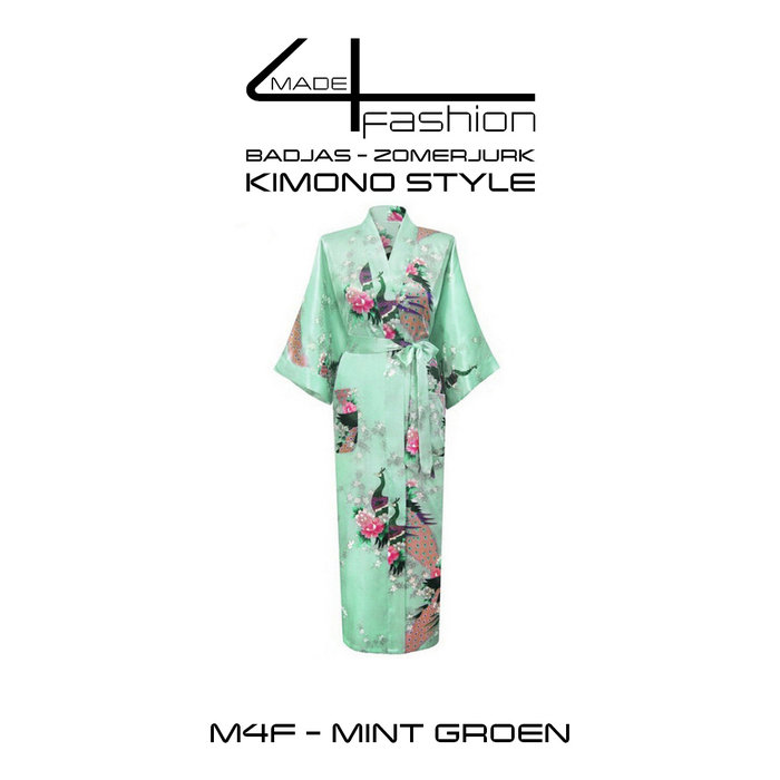 Made4fashion Sommerkleid im Kimono-Stil - Grün- und Blautöne