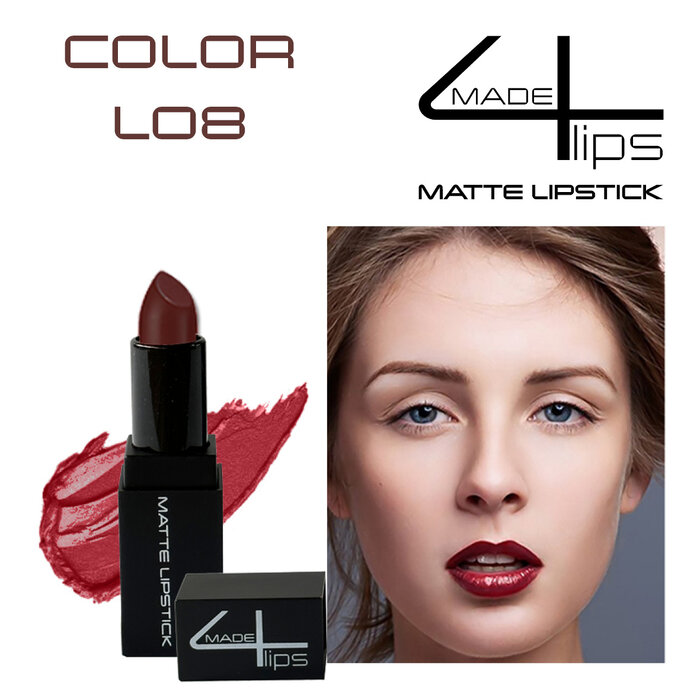 mattierter Lippenstift von made4lips, Farben L01 -L06 - Copy