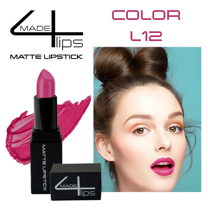 made4lips matte lipstick, kleuren L07-L12