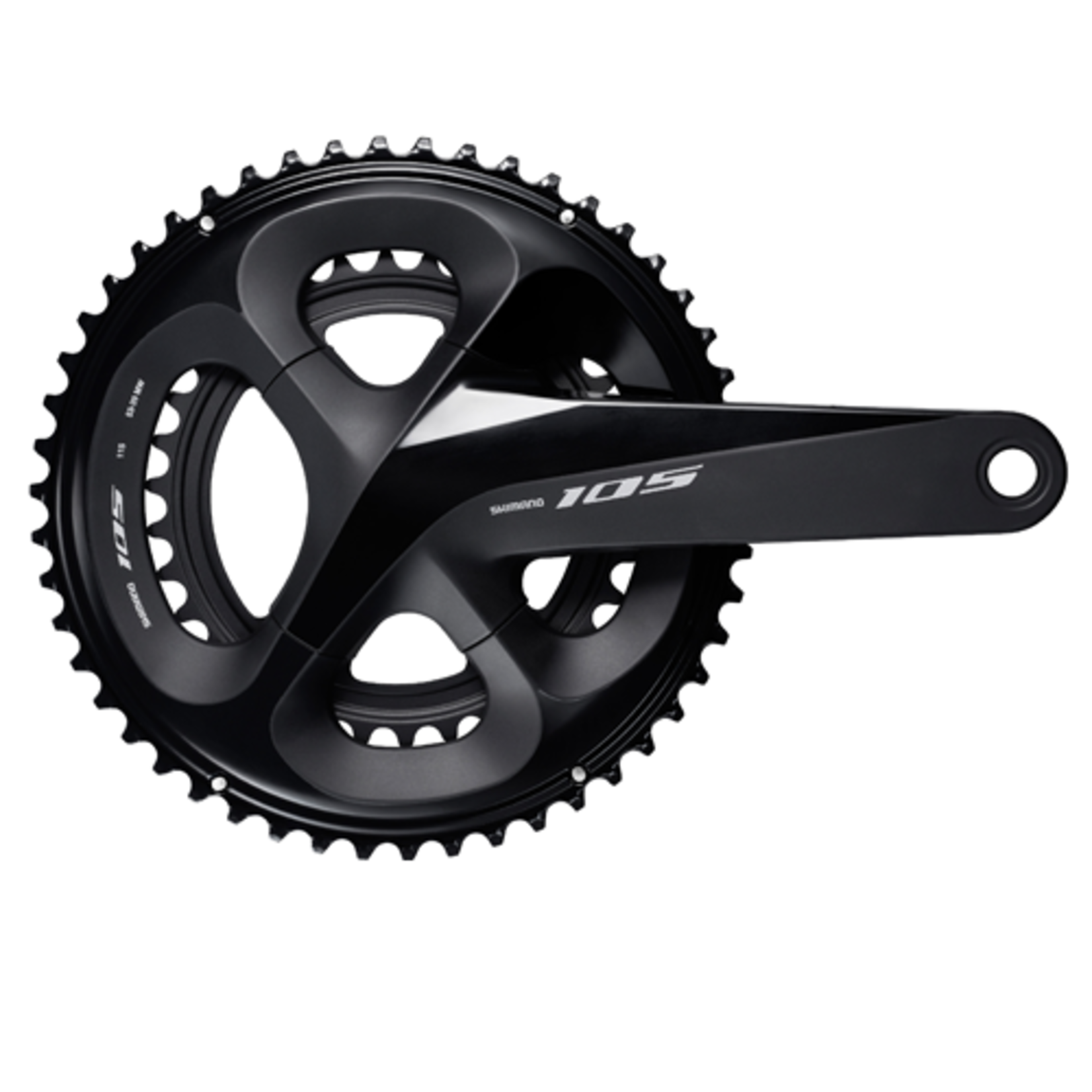 Shimano 105 Shimano FC-R7000 105 Double Chainset, Black 50 / 34 teeth