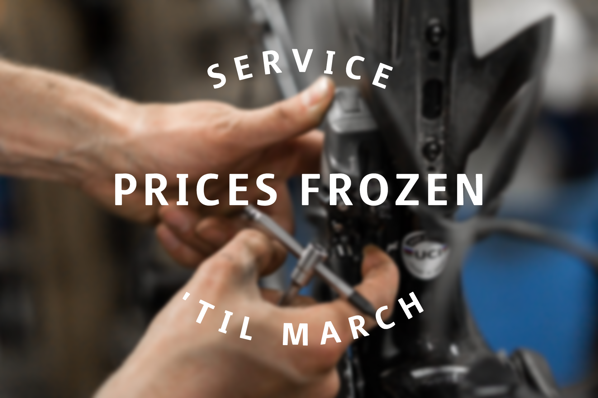 Shifting Gears, Not Service! Service prices locked until the end of February