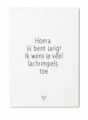 Kaart Hoera jij bent jarig Kaart Hoera jij bent jarig
