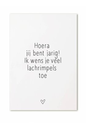 Kaart Hoera jij bent jarig