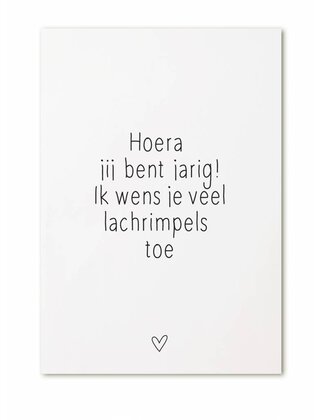 Kaart Hoera jij bent jarig