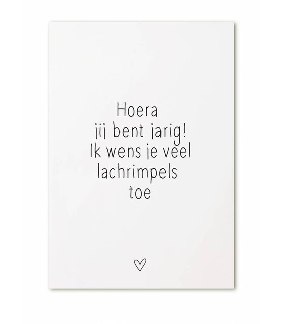 Kaart Hoera jij bent jarig Kaart Hoera jij bent jarig