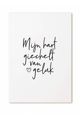 Kaart Mijn hart giechelt van geluk