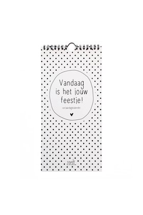 Verjaardagskalender  zwart wit