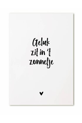 Kaart Geluk zit in 't zonnetje