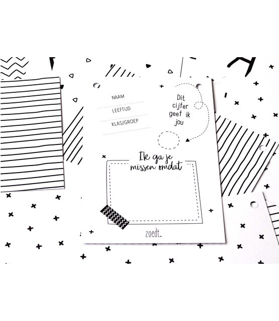 Slinger bedankt juf of meester met 25 invulkaarten Slinger bedankt juf of meester met 25 invulkaarten