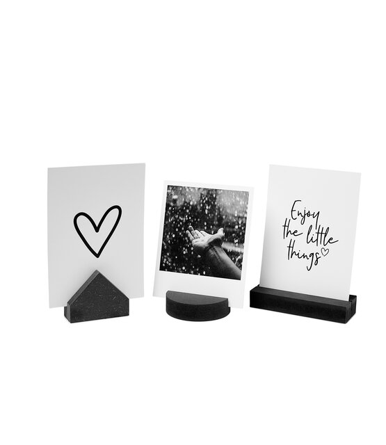 Kaartenhouder zwart hout