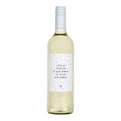 Fles etiket met tekst Laten we afspreken en wijn drinken