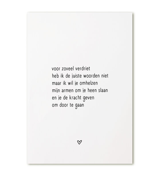 Kaart gedicht Verdriet Kaart gedicht Verdriet