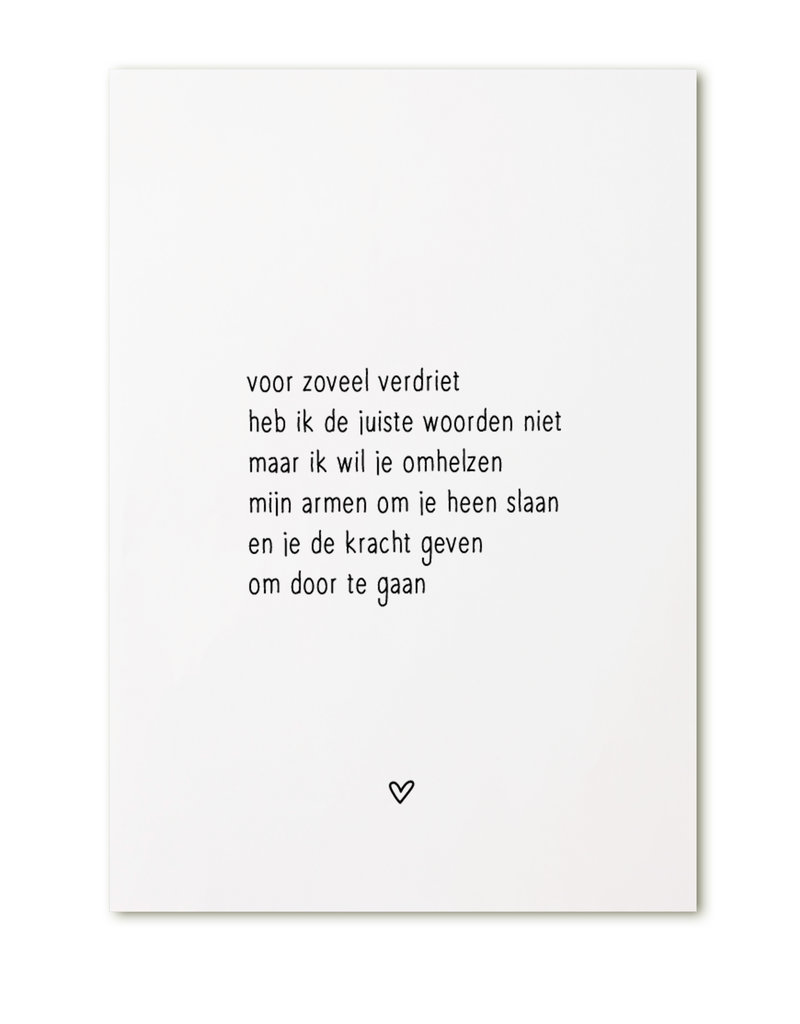 Hedendaags Kaart gedicht Verdriet - Zoedt WW-05