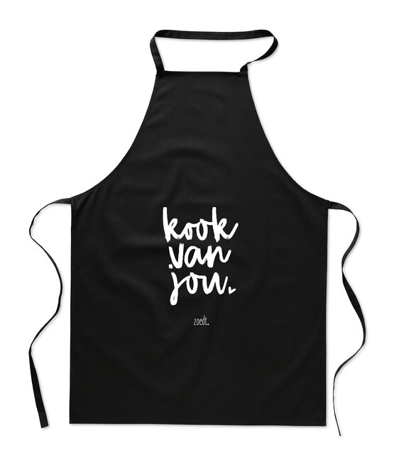 Schort met tekst 'Kook van jou'