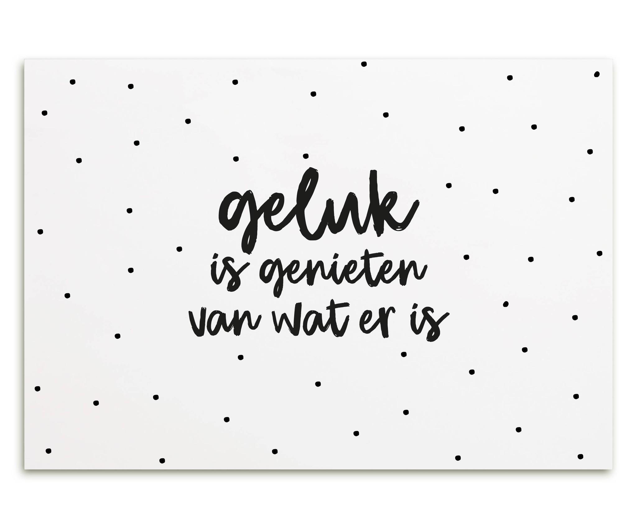 Onwijs Kaart met tekst 'Geluk is genieten van wat er is' - Zoedt UT-73