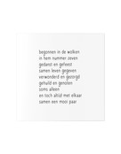 Wenskaart met gedicht voor jubileum huwelijk