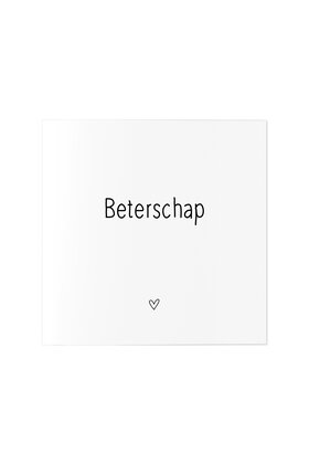 Wenskaart met tekst Beterschap