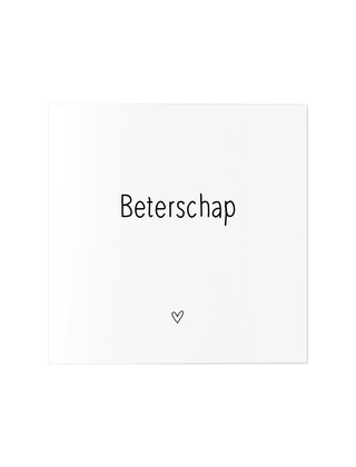 Wenskaart met tekst Beterschap