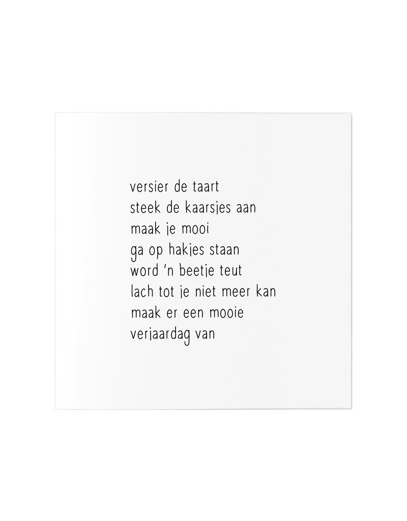 Goede Wenskaart met gedicht verjaardag - Zoedt RC-73