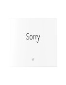Wenskaart met tekst Sorry